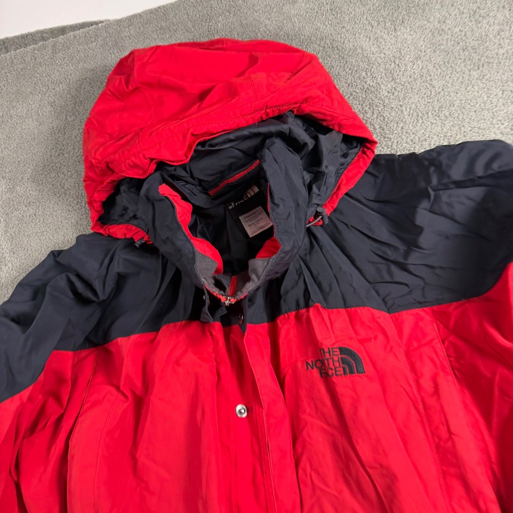 The North Face Mens XL Red Black Mountain Light Hooded Nylon Jacket Windbreaker